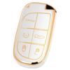 Soft Car Key Fob Cover Fit For Jeep Grand Cherokee Renegade Chrysler Dodge Ram Durango Charger Challenger Journey Dart