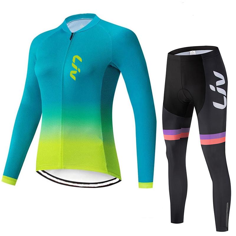2025 Neues LIV Cycling Sports Cedar Anzug Polyesterfaser Radtrikot Feuchtigkeitstransportierend Radhose mit Trägern Schwamm Polster Radhose