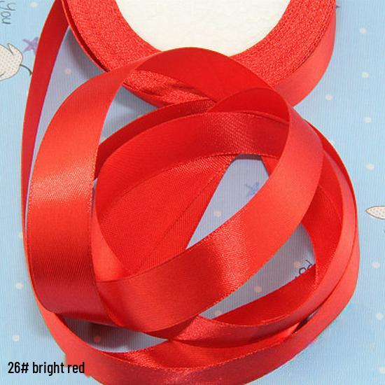 2cm Satin Polyester Ribbon for Gift, Souvenir Packaging, Wedding Cake Decoration, and Binding.