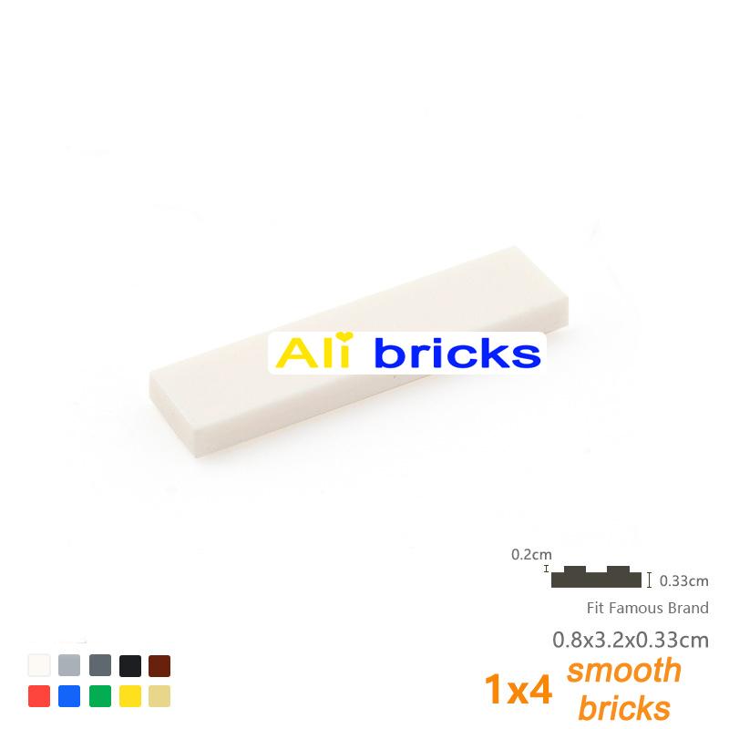 120pcs DIY Building Blocks Thin Figure Bricks Smooth 1x4 Dots Educational Creative Toys for Children Size Compatible With 2431