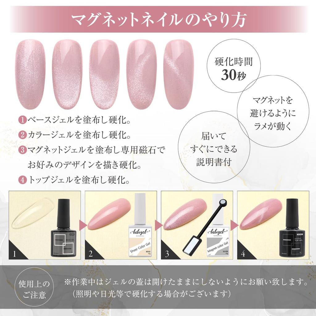 LULUGEL Gel Nail Kit Magnetic Nail Starter Kit with Instructions Magnetic Gel Nail Set Ready To Use Right Away Complete Set with Compatible Compact