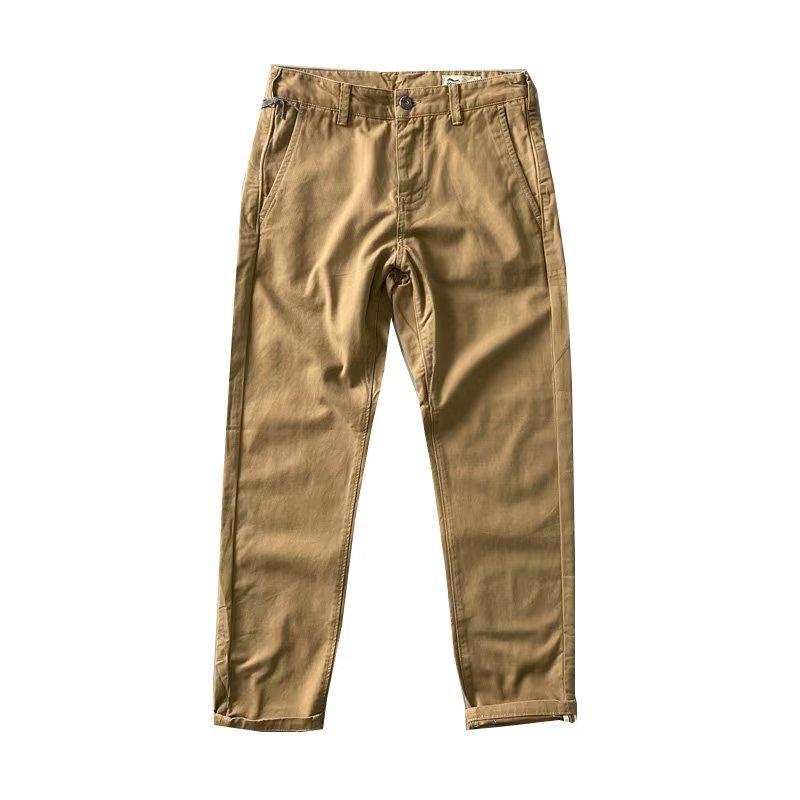 Men's Plus Size Loose Fit Pure Cotton Cargo Pants with Big Pockets - Straight Leg Casual Long Pants