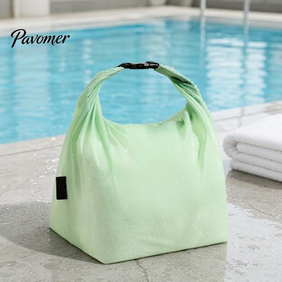 Foldable Waterproof Toiletry Pouch 2PCS Handbag, Large Opening Buckle Design, Lightweight Cosmetic Cosmetics Organizer Storage Bag, Portable