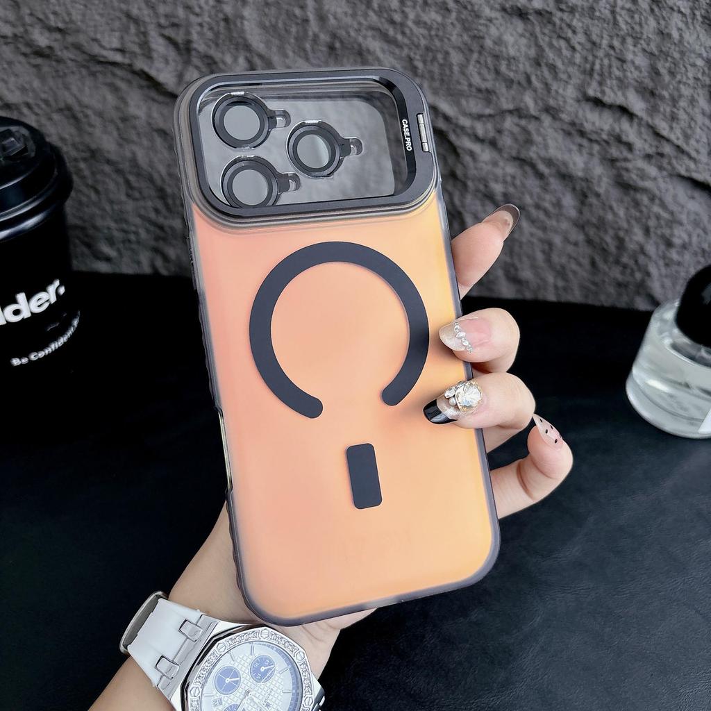 Apple Laser Magnetische Hülle: Kompatibel mit iPhone 17 Pro Max, 16 Linsenaufkleber, Ständer 15, Hautgefühl 14, Schutzhülle 13.