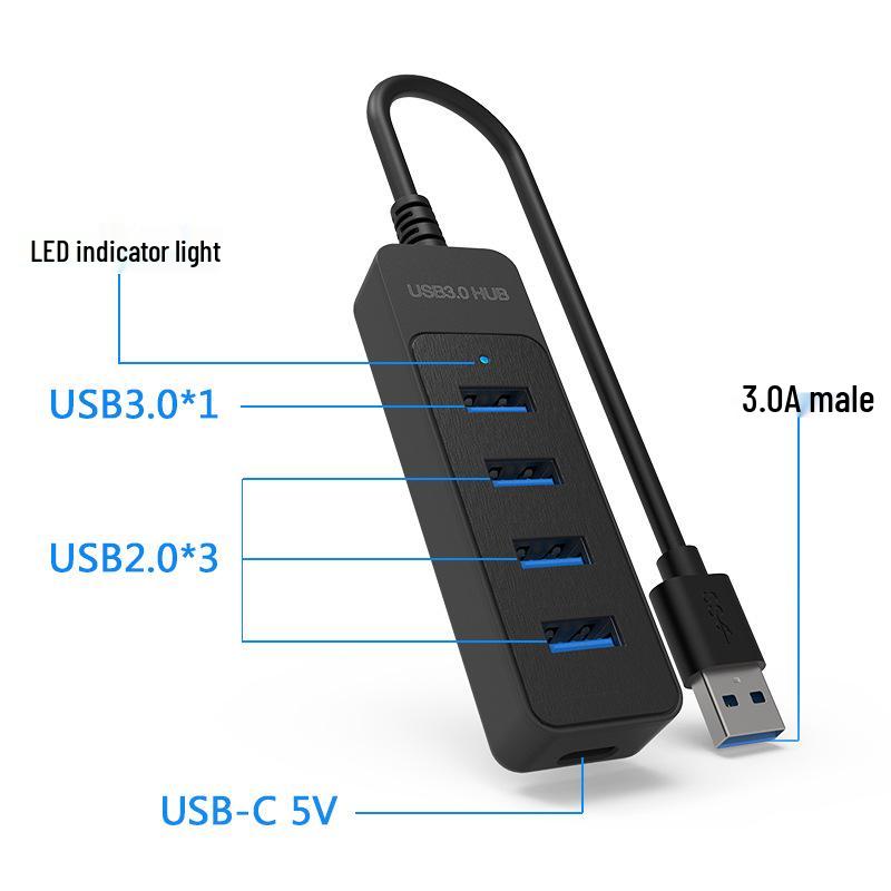 

USB-C 3.0 Extender: 4-Port Type-C Hub for Computer and Tablet Expansion