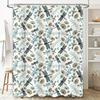 Fashion Bath Mat Shower Curtain With Dragonfly Print For Home Decor Bathroom Accessories In White Blue Size 72X84180Cmx213Cm