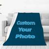Custom Photo Flannel Blanket 3D Printed Soft Blanket For Home Camping Nap Leisure Blankets Christmas Gifts For Home Decor