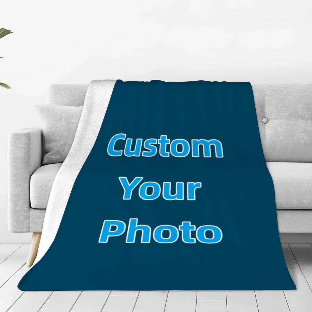 Custom Photo Flannel Blanket 3D Printed Soft Blanket For Home Camping Nap Leisure Blankets Christmas Gifts For Home Decor