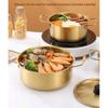 Stainless Ramen Steel Soup Pot With Lid For Family Meal Cooking Kitchen Tools