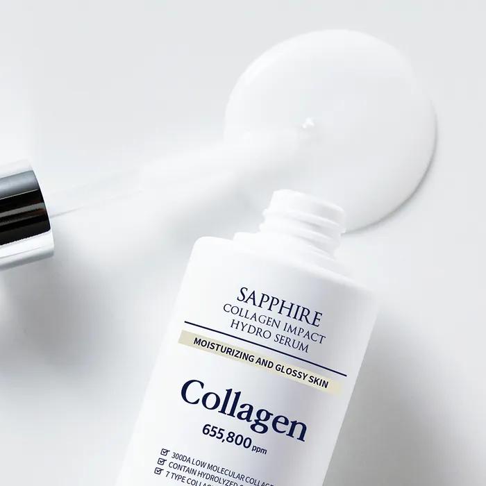 Pore/Skin Elasticity with 7 Types of Collagen _ Wellderm Sapphire Collagen Impact Hydro Serum 50ml