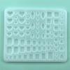 Assorted Diamond Shape Epoxy Mould Heart Square Crystal Pendant Resin Mould Ice Cubes Silicone Mold DIY-Jewelry Tool