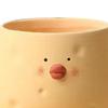 Cute Flower Pot Ceramic Cartoon Chick Planter Succulent Pot for Indoor Outdoor Home Garden Decoration Yellow Bowl Shape