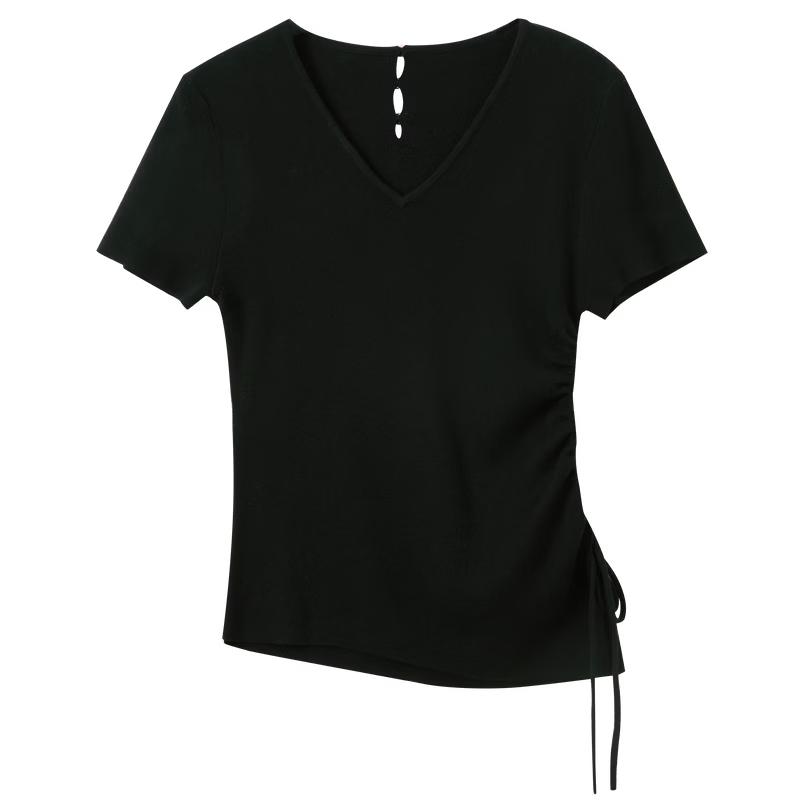 

SanCai 2026 Summer V-Neck Knit Pullover Top XL