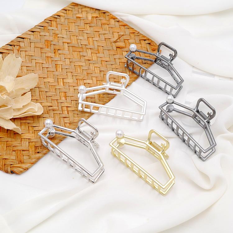 Unique Fashion Hair Accessories Ladies Geometric Metal Korean Hair Claw Clip