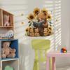 Cartoon Parent-child Bear Sunflower Bedroom Living Room Home Wall Background Beautification Decoration Wall Stickers