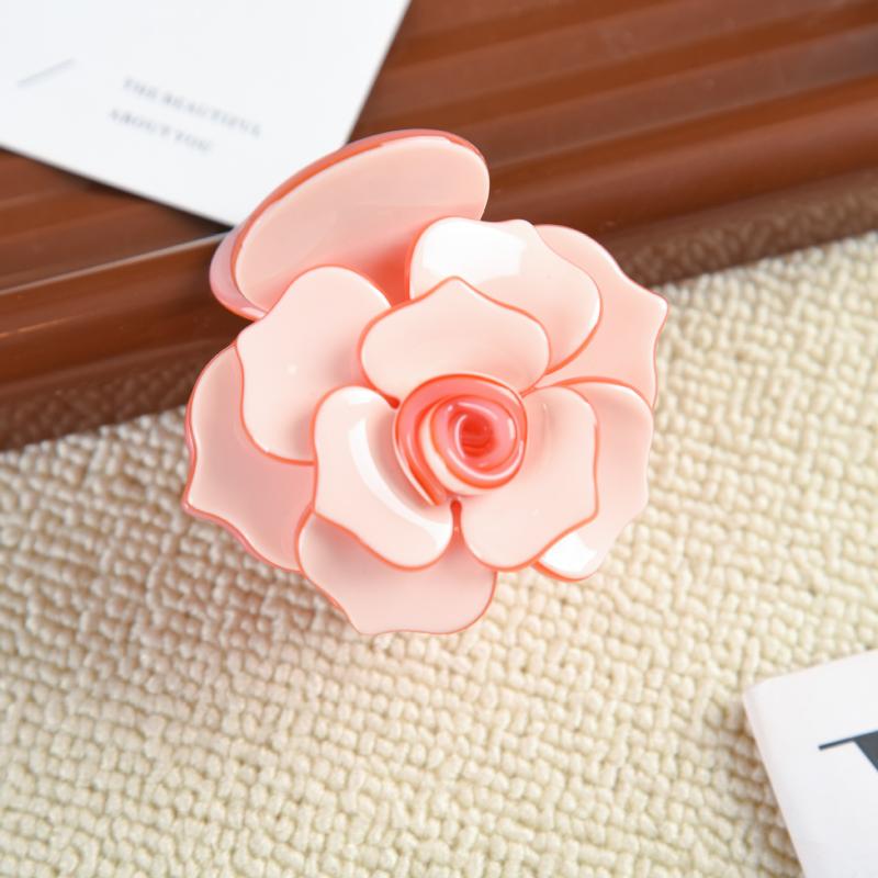 Dolce Camelia Rosa Acetato Pinza per Capelli Serie Floreale Pinze per Capelli Pinze per Capelli Trendy INS per Donne Ragazze Accessori per Capelli