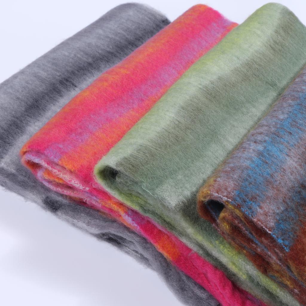 Winter Scarf For Women Cashmere Warm Striped Pashmina Blanket Wraps Thick Soft Bufanda Scarves Tassel Shawls Long Poncho Echarpe