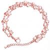 Double Layer Heart Stainless Steel Bracelet For Women European American Ins Style
