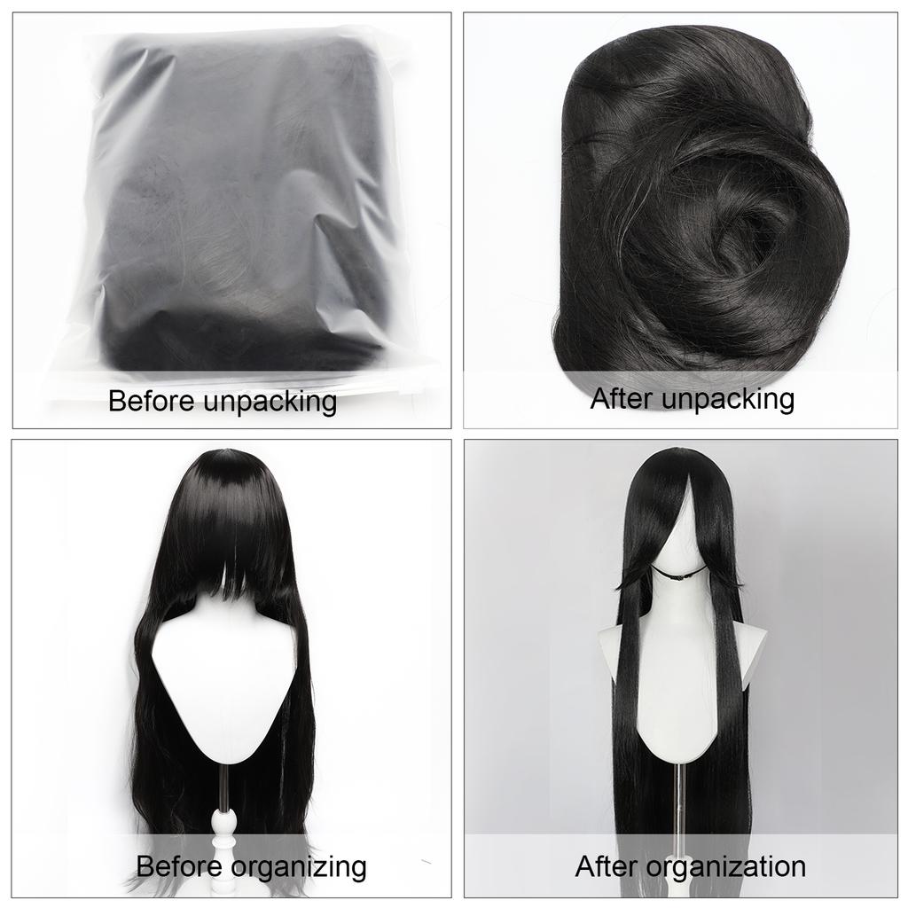 Parrucca Cosplay Lunga Dritta 100CM Multicolore Rosa Biondo Nero Parrucca Costume Anime Parrucca Cos Sintetica Universale Parrucca per Uso Quotidiano Feste