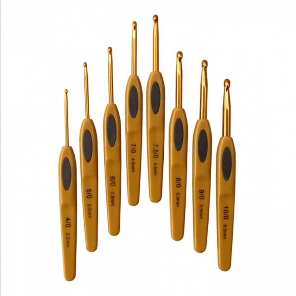 2.5mm-6mm Aluminum Handmade Crochet Hooks Weave Tools Knitting Needles Yarn Crochet
