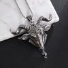 Retro Gothic Angel Goat Head Pendant Demon Eye Necklace Religious Alternative Punk Men's Jewelry Accessories