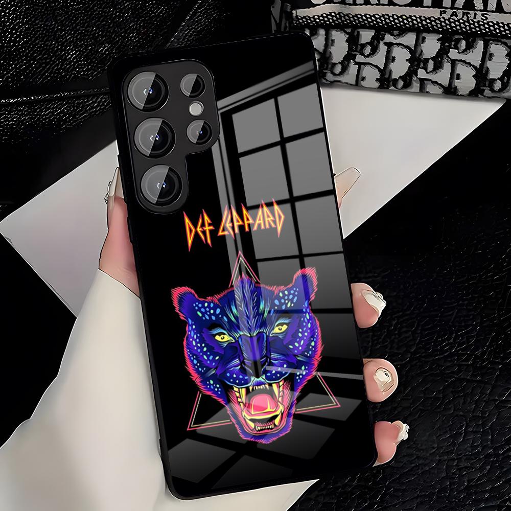 D-Def Leppard Band Phone Case For Samsung S26 S25 Plus S20 S20 Plus S22 Ultra S23 FE S21 Plus S21 Ultra Glass Cover