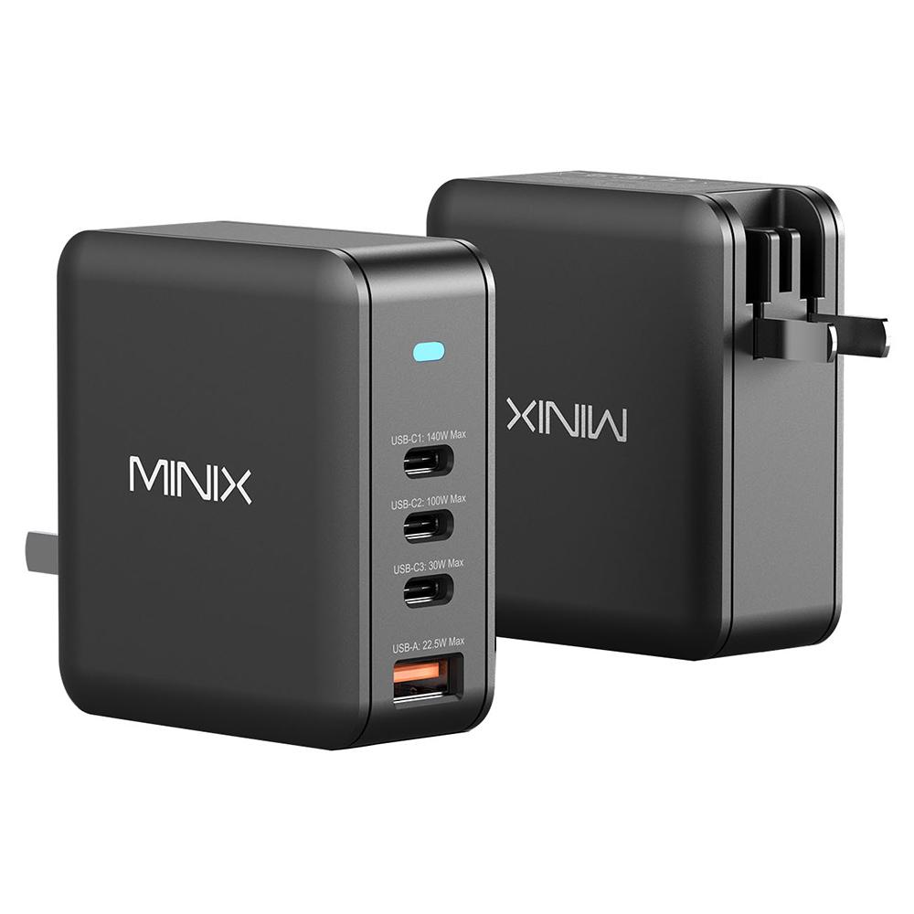 MINIX P165 GaN Wall Charger, 3*USB-C 1*USB-A