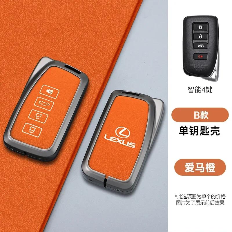 Leather Car Remote Key Case Cover for Lexus Nx200 Nx300h Rx 350 450h Es350 Gs Is Ls Gs Rc F 2014 2015 2016 4 Buttons Accessories