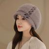 Autumn and Winter Temperament Elegant Mother Hat Women Versatile Middle-aged Elderly Knitted Wool Hat Windproof Ear Protection Beret
