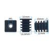 10 or 5pcs M5 M6 M8 Plastic Square Pipe Plugs with Nut Hole Blanking End Inserts Caps Pipe Cover Furniture Leg Feet Tube Plug