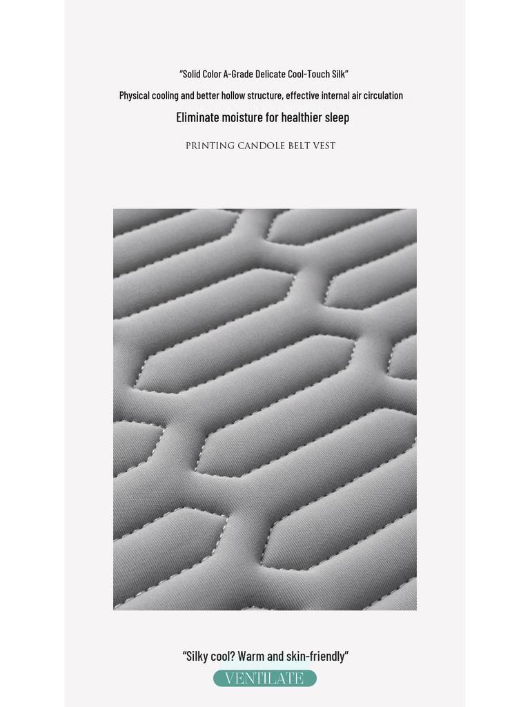 Thickened Ice Silk Cool Bed Sheet & Latex Mattress Topper for Summer
