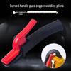 Shockproof 800A Bent Handle Electric Welding Pliers - All Copper, Drop-proof Clamp, Heat Resistant.
