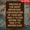 Vintage Religious Metal Sign Inspirational Prayer Wall Art 8x12 Inch Waterproof Rustproof Home Decor Plaque