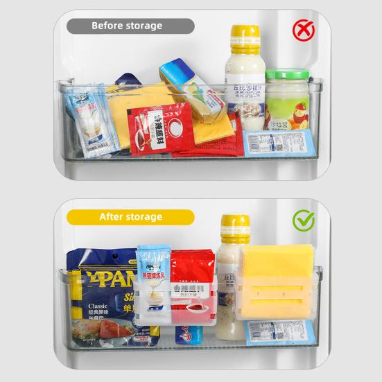 Refrigerator Storage Rack Large Capacity Adjustable Design Easy to Install Telescopic Fridge Storage Box Retractable Shelf