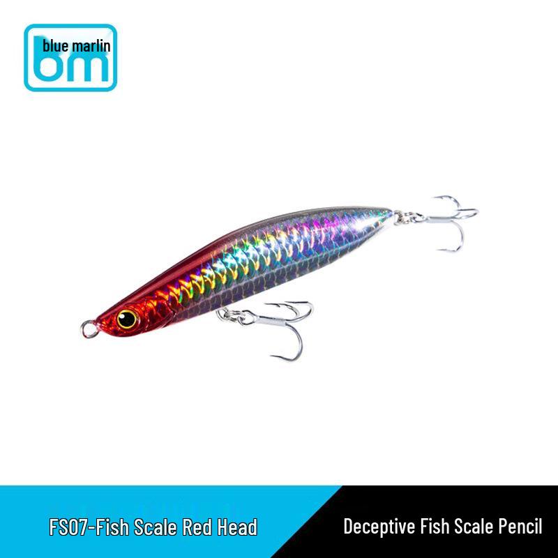 Bluefin Tuna Sinking Pencil: Ultimate Underwater Casting Lure for All Fish Layers, Perfect for Bass and Catfish.