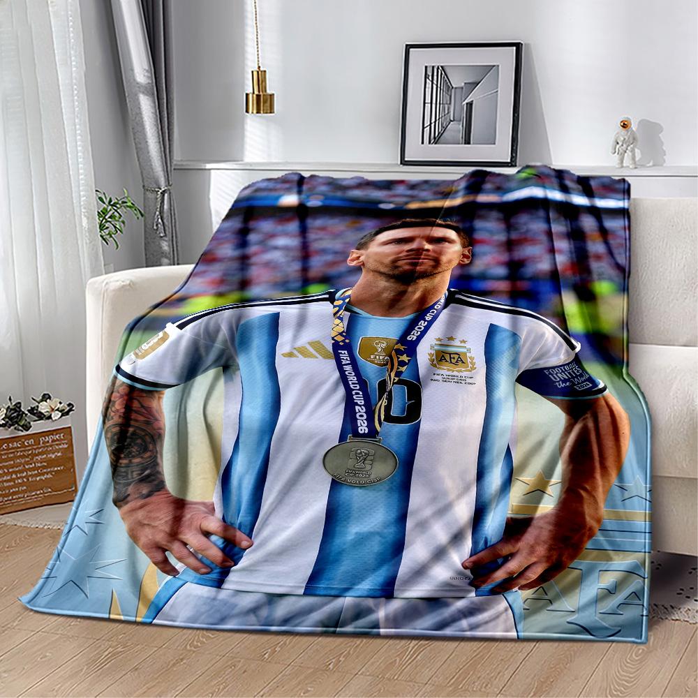 Messi 531 Blanket Warmthful Decor Perfect for Picnics Office Chair Chair for All Seasons Warmthful Decor Ideal Gift for Friends Family Couples Picnic