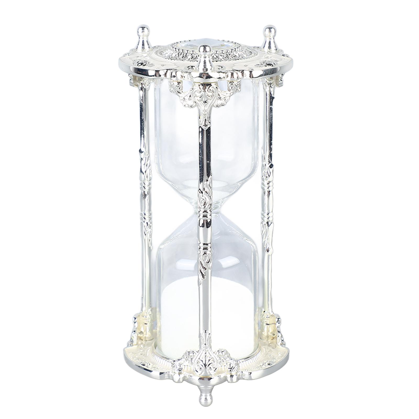 Antique Sand  Timer Metal Elegant 15 Minutes Decorative  for Wedding Home Desk