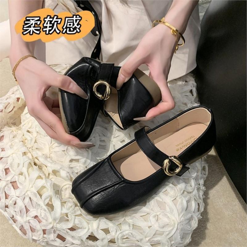 Mary Jane's One-shoulder Style Women's Fashion Versatile Single Shoes Spring Autumn New Soft-soled Comfortable Flats P371