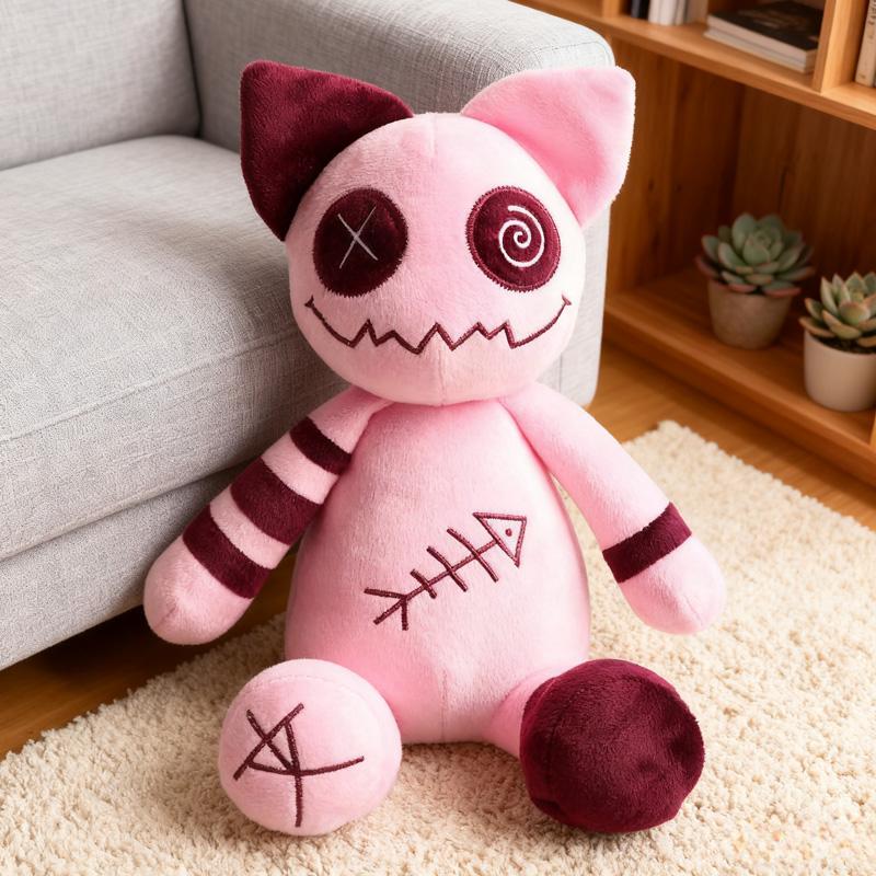 Zombie Cat Plush Toys Funny Sitting Cat Doll Soft Home Decoration Ornaments Skin-friendly Companion Doll Gifts For Friends