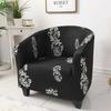 Stretch Printed Club Chair Slipcover Washable Armchair Protector Tub Sofa Cover For Living Room Furniture