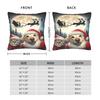 Cat Selfie with Santa Xmas  Pillow Cover  Kawaii Pillow Case For Wedding Party Home Decor Soft Pillowcases Gift