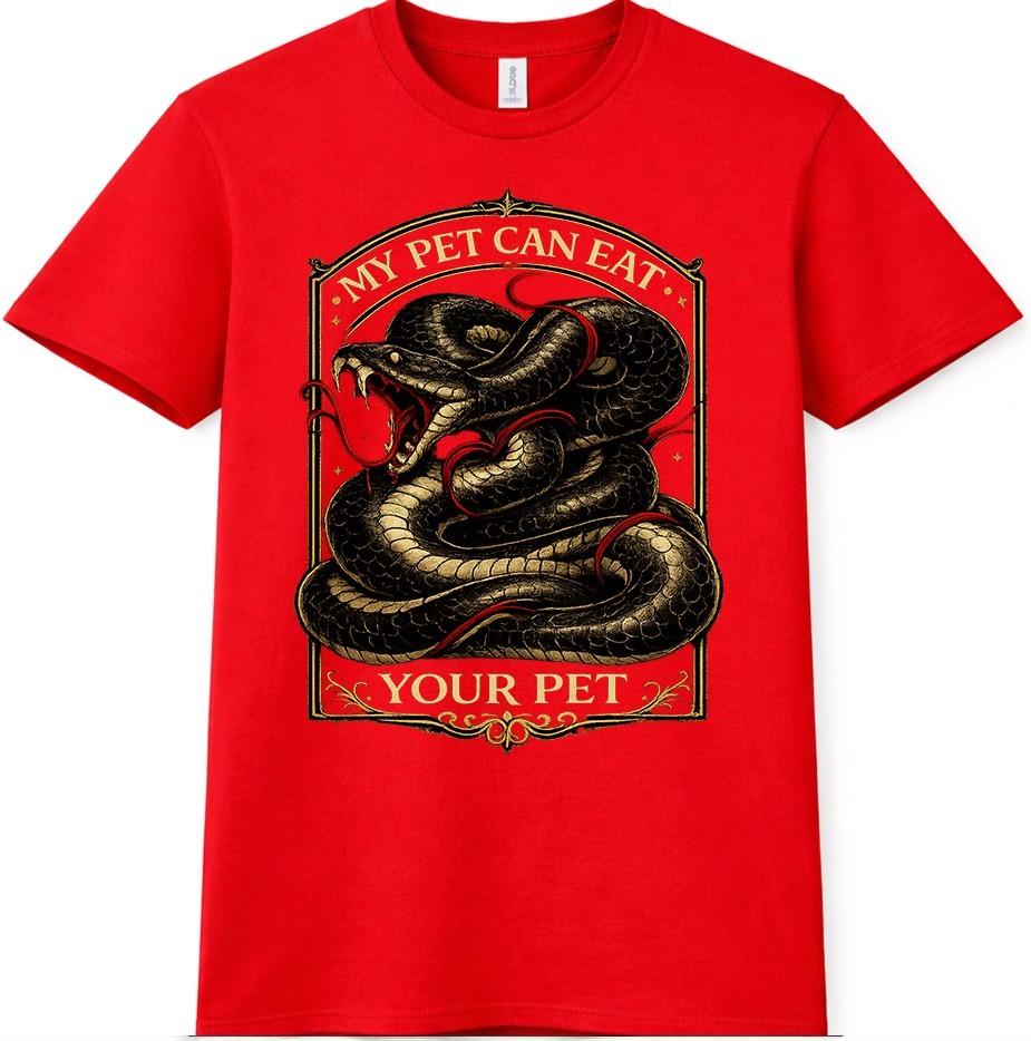 Snake TShirt My Pet Can Eat Your Pet Funny Reptile Lover Gift Graphic Tee S
