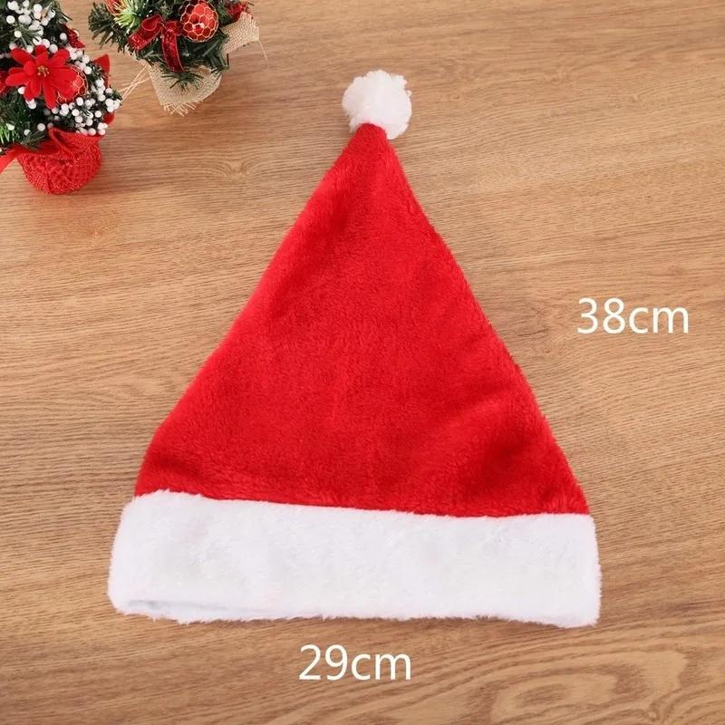 1 Pcs Xmas Santa Hat Kids Cap Christmas Ornaments Decoration Christmas Hat Women Men Boys Girls Cap For Christmas Party Props