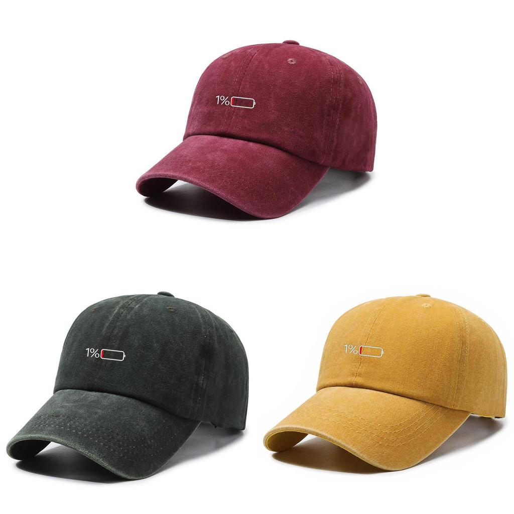 Vintage Wash Cotton Baseball Cap With Curved Brim For Casual Style And Sun Protection