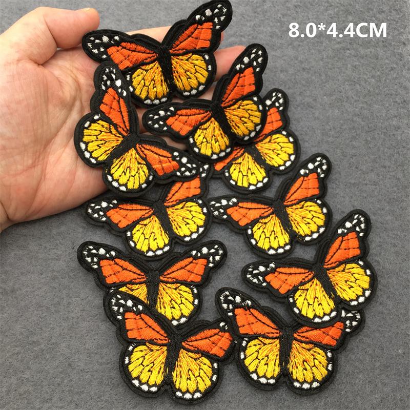 10Pcs Butterfly Patches Applique For Clothing Embroidery Patches On Clothes Diy Ironing Sewing Children Kids Stickers