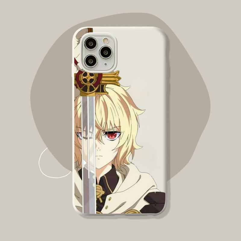 

Чехол для телефона Микаэла Хякуя из аниме Серафим конца света для iPhone 11 12 13 Mini Pro Xs Max 8 7 6 6S Plus X XR Прочный чехол конфетного цвета iphone 11 pro