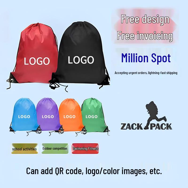 Polyester Drawstring Bag for Marathon Events & Outdoor Sports