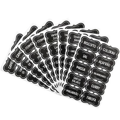 Pack Premium de 50 Autocollants d'Herbes de Cuisine - Étiquettes de Garde-Manger Personnalisables avec Guides de Mesure (Origan, Romarin, Poivre Noir)