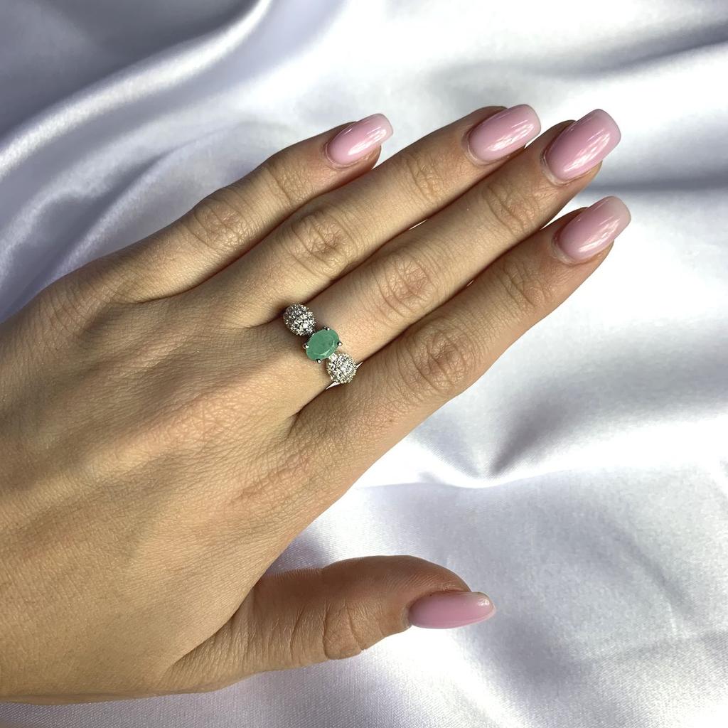 Silver Ring with Natural Emerald 1.315ct (2058335) 2.83 Gr. 925 Samples