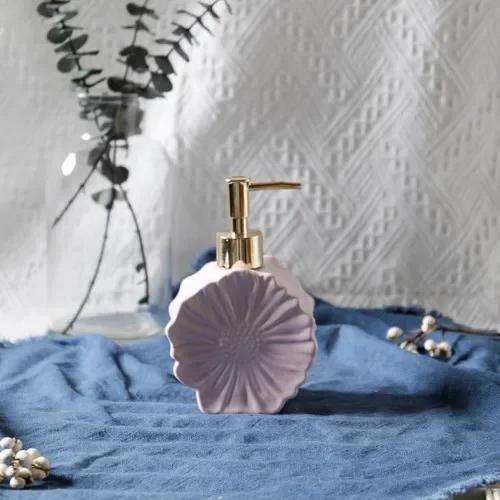 Badezimmerzubehör Einfache Keramiklotionsflasche Kreative Reinigungsmittelabfüllung Handdesinfektionsmittelflasche Seifenspender